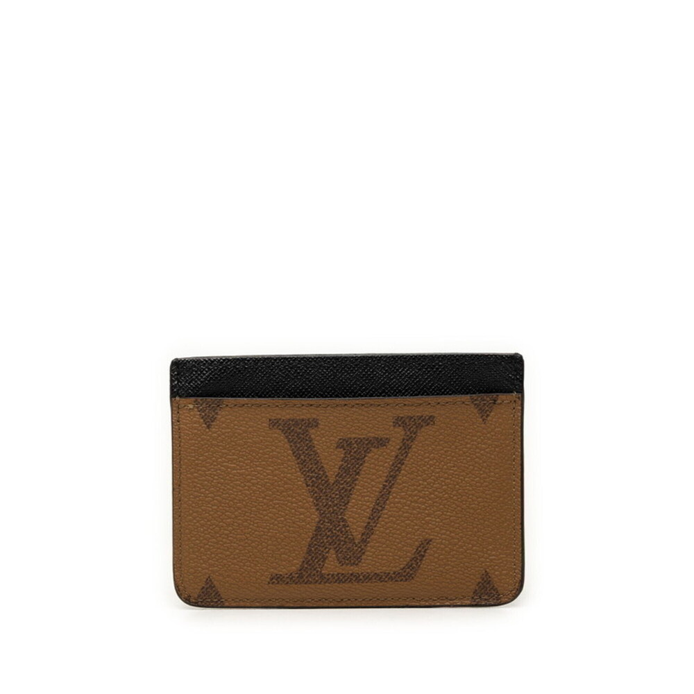 Louis Vuitton Monogram Giant Reverse Porte Cartes LV Side-Up Business Card Ho...